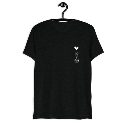 heart on! world off. short sleeve t-shirt